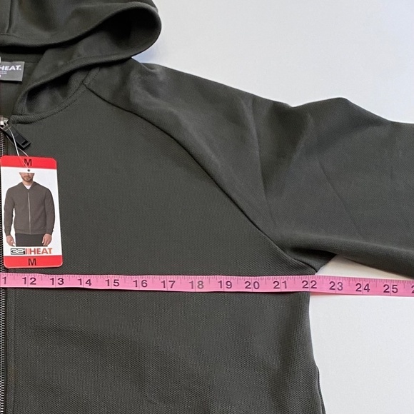 32 Degrees Men's Full Zip Hoodie, Pockets, Olive Green, Medium, NWT - Picture 10 of 15